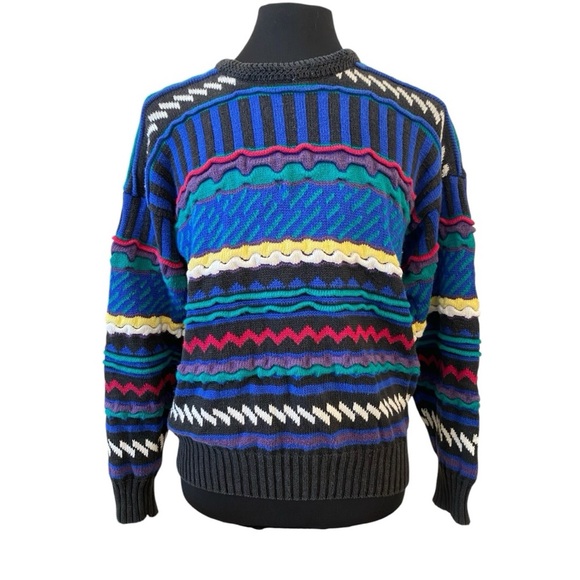 Editions Van Heusen Vintage 90s Knit Cosby Style Sweater - Picture 1 of 6